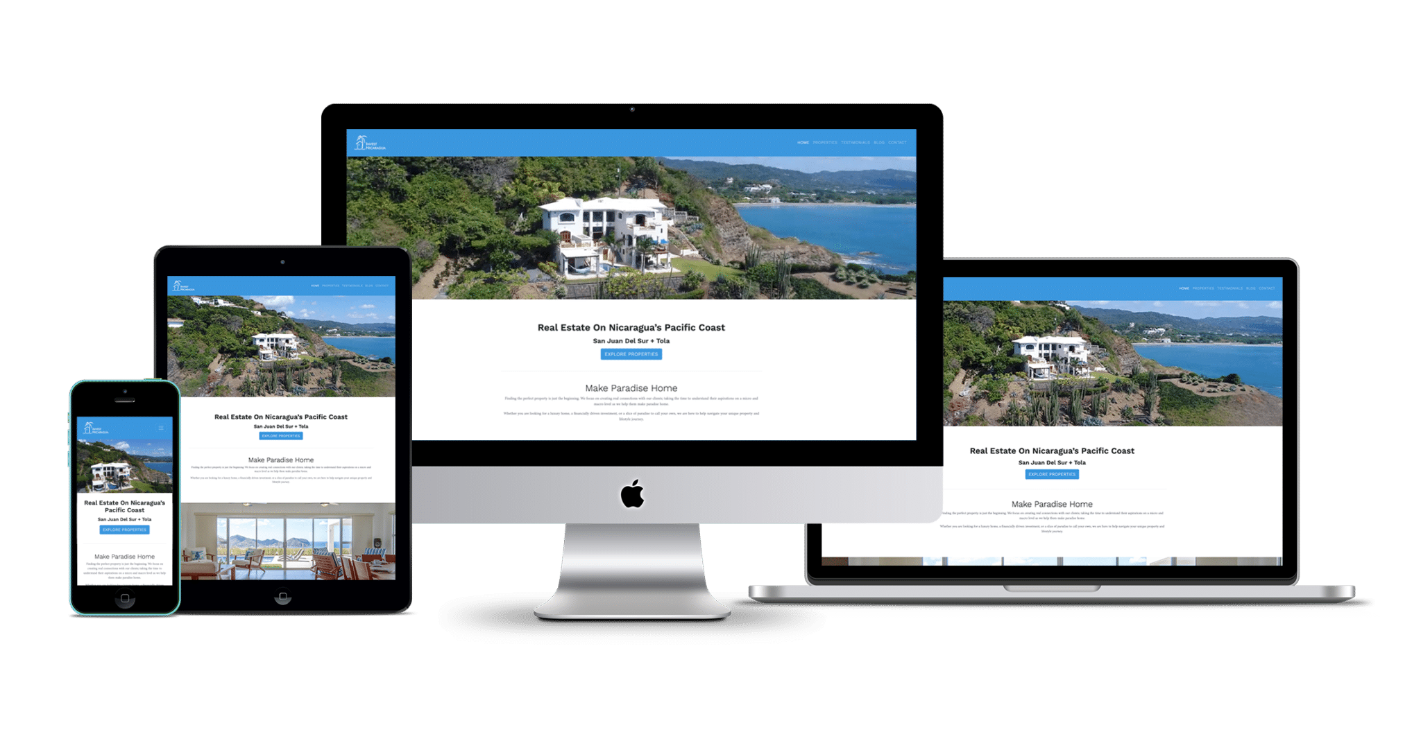 Responsive WordPress Website Design for Invest Nicaragua